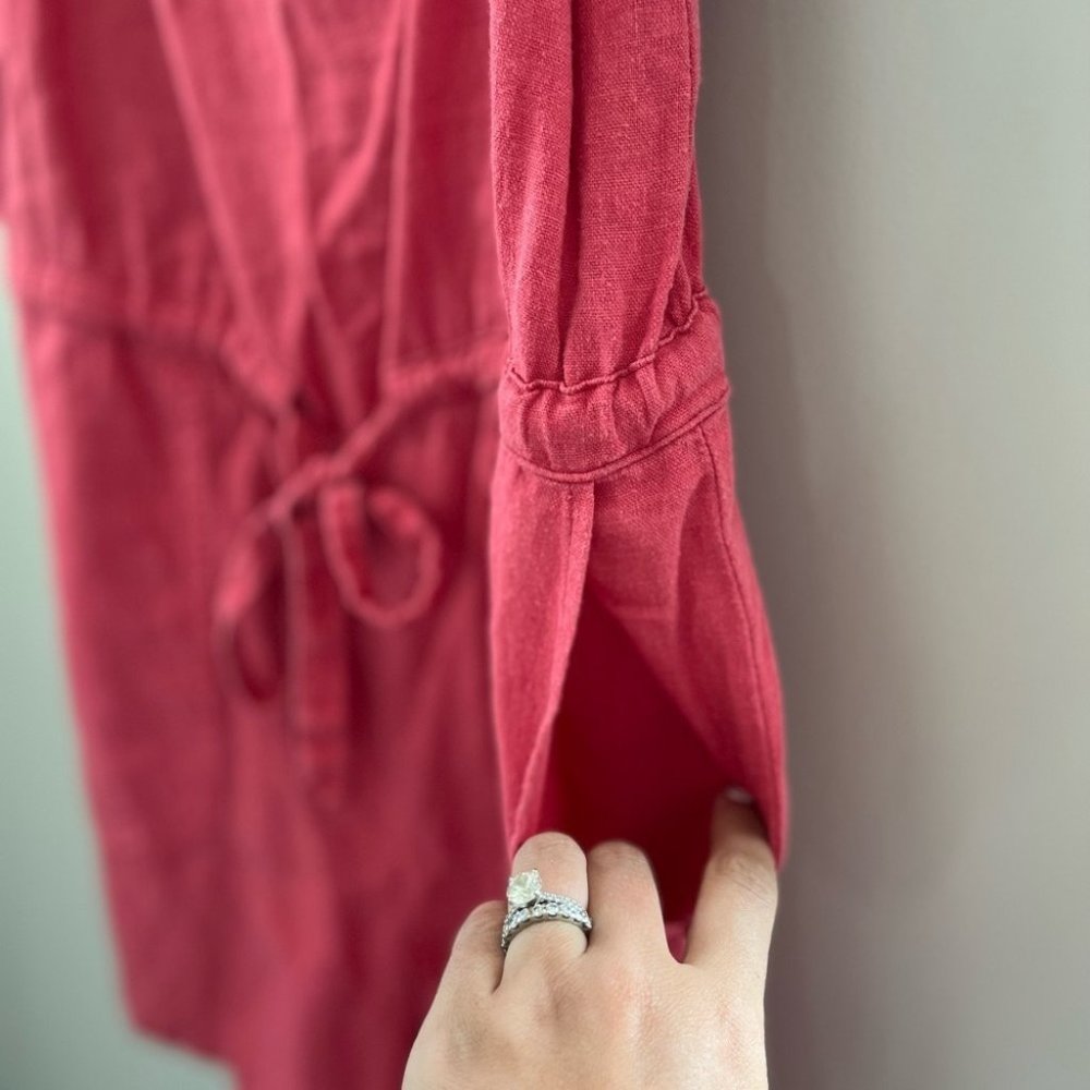 Linen Blend Gap Sleeveless Adjustable Strap Romper Women’s Size 4 - Picture 4 of 10